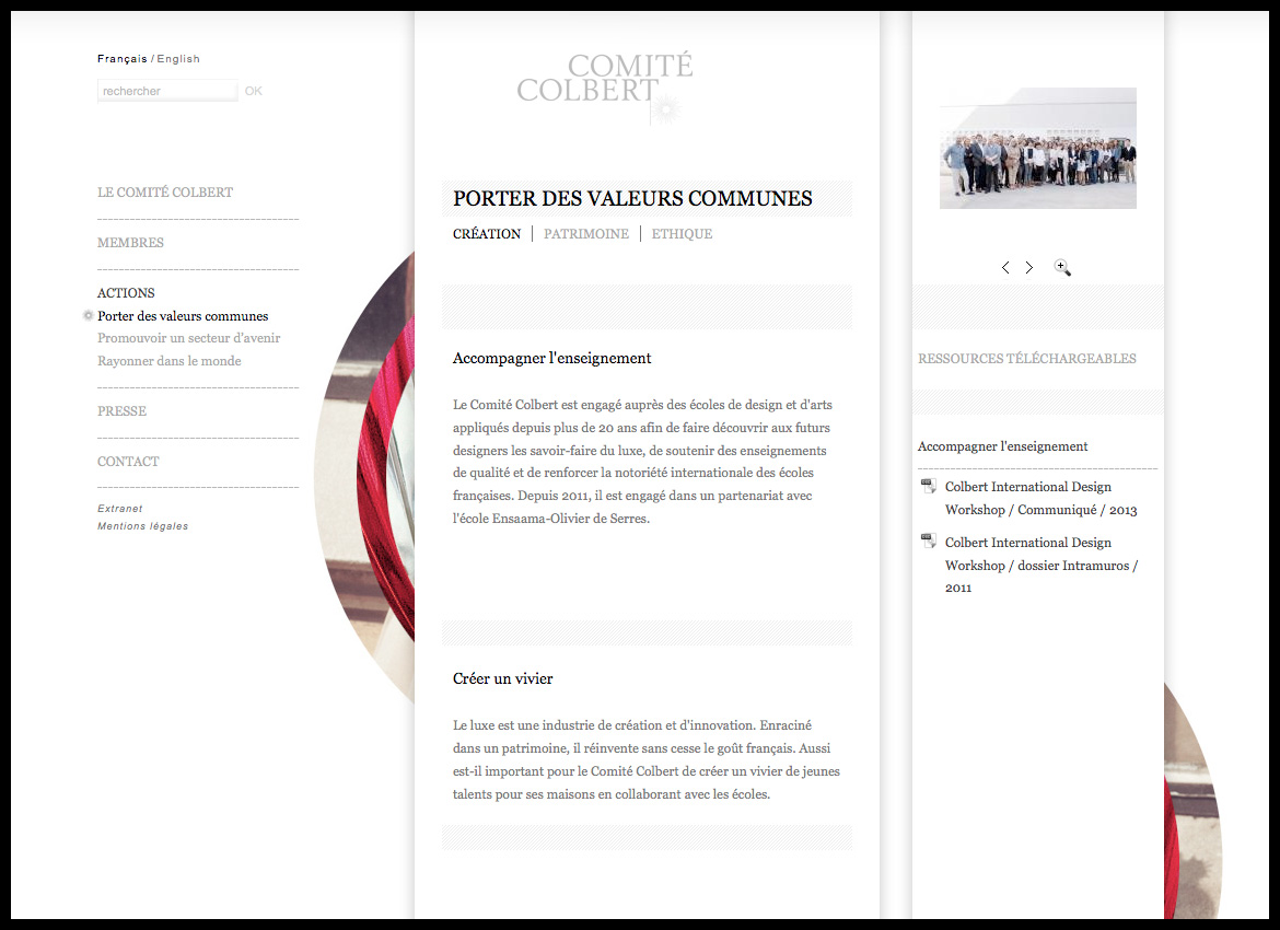 Comité Colbert - Site internet - Les Graphiquants